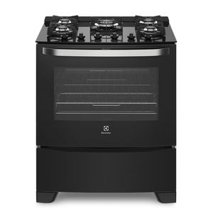 Fogão  de Piso Electrolux 5 Bocas Automático com Mesa de Vidro Tripla Chama (76GS) - Bivolt