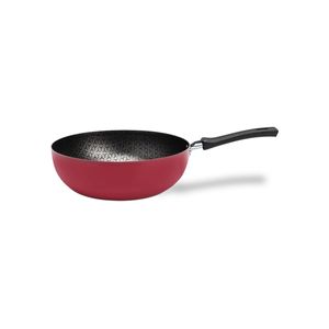 Wok 24 cm 2,3 L Revestimento Pro-flon Antiaderente Cor Borgonha Linha Anis Brinox