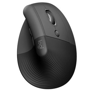 Mouse Sem Fio Logitech Lift com Ergonômico para Redução de Tensão Muscular, Silencioso, Bluetooth/USB - Grafite