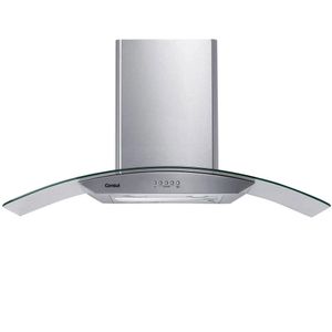 Coifa de Parede Consul 90cm 5 e 6 Bocas com Design em Vidro e Aviso Lavar Filtro Inox CAP90AR - 127 Volts