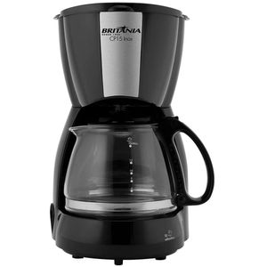 Cafeteira Elétrica Britânia 600ml Preta Inox CP15 – 220 Volts