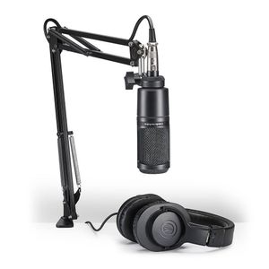 Kit Audio-Technica AT2020USB+PK Mic AT2020USB+ Fone ATH-M20X