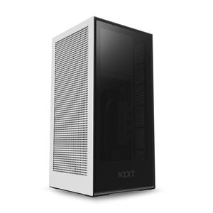 Gabinete Gamer NZXT H1 Mini ITX com Fonte 650W Water Cooler 140 mm Branco Fosco CA-H16WR-W1-US