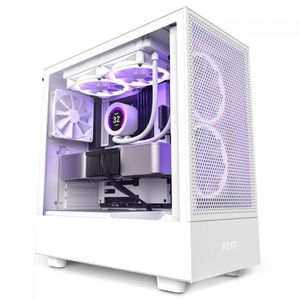 Gabinete Gamer NZXT H5 Flow Mid Tower CC-H51FW-01 Compacto Branco Fosco