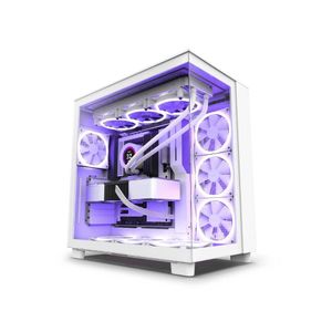 Gabinete Gamer NZXT H9 Flow Mid Tower CM-H91FW-01 Lateral e Frontal Vidro Branco (Fosco)