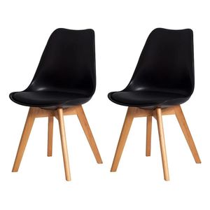Kit 2 Cadeiras Saarinen Leda Preta