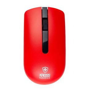 Mouse s/Fio Kross Recarregável USB 1600 DPI Vermelho KE-M315