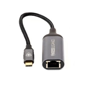 Adaptador Kross USB-C p/ LAN RJ45 Gigabit Ethernet KE-UC0111