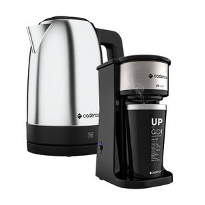 Kit Cafeteira Up To Go e Chaleira Elétrica Pure Inox Cadence