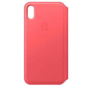 Capa Folio para iPhone XS Max de Couro Rosa-Peônia - Apple - MRX62ZM/A