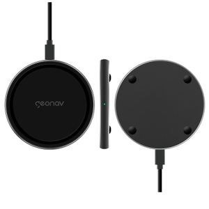 Carregador por Indução Compatível com Smartphones Padrão Qi Cinza Escuro - Geonav - QI10WG