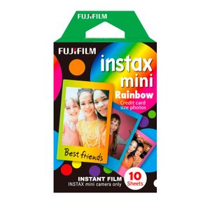 Filme Fujifilm Instax Mini Rainbow 10 Fotos, 54 X 86 mm, ISO 800