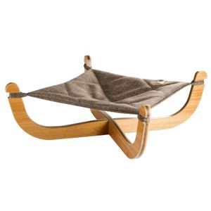 Cama Pet Zelda Revisteiro Mo.Co com Rede de Linho Café -COMVJQT004