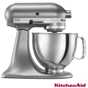 Batedeira Planetária Artisan KitchenAid Stand Mixer com 03 Batedores Silver