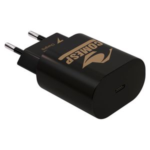 Carregador com Cabo Tipo USB-C 25W Preto - Comesp - CPCVUC25