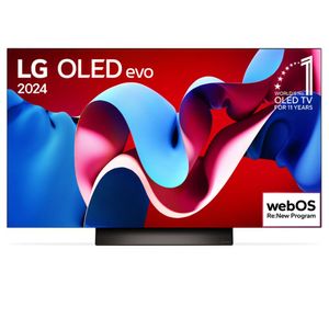 Smart TV 4K LG OLED Evo 55" Polegadas OLED55C4, Processador α9 Ger7, AI, Painel 144Hz e Design Ultra Slim