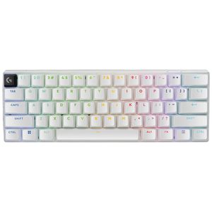 Teclado Mecânico Gamer sem fio USB Logitech G PRO X 60 Tactile Branco com Layout Americano