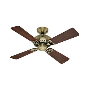 Ventilador de Teto Residencial Bayport Metal Antigo Hunter Fan Oficial