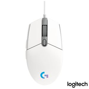 Mouse Óptico para Jogos LIGHTSYNC Branco - Logitech - G203