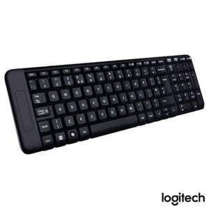 Teclado sem Fio Compacto Logitech Preto - K230