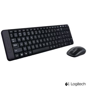 Teclado e Mouse Wireless Logitech MK220 Preto - 920004431