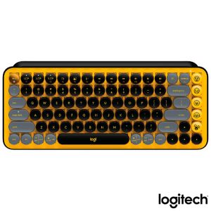 Teclado sem Fio Pop Keys Multi-dispositivo e Mecânico Amarelo Blast - Logitech - 920-010710