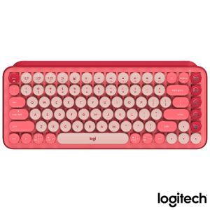 Teclado sem Fio Pop Keys Multi-dispositivo e Mecânico Rosa Heartbreaker - Logitech - 920-010712