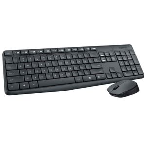 Teclado e Mouse Wireless para Windows, Linux e Chrome OS? Plug & Play Cinza e Preto - Logitech - MK235