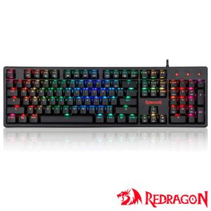 Teclado Mecânico Gamer para Windows e Mac Kama Switch Azul RGB Preto - Redragon - K578-RGB