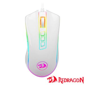 Mouse Gamer para PC e Mac Cobra FPS RGB Lunar White - Redragon - M711W-FPS