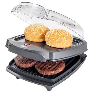 Grill Elétrico Burguer Oster 2 em 1 com Estufa