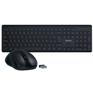 Combo Teclado e Mouse CSI50 sem Fio Preto - Intelbras - 4294200