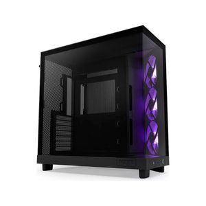 Gabinete Gamer NZXT H6 Flow RGB Mid Tower CC-H61FB-R1 Compacto Preto