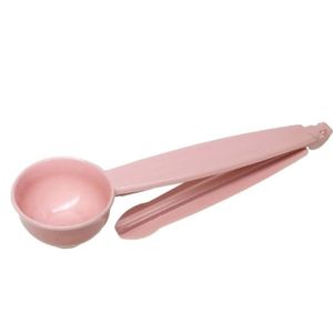 Colher Dosadora Café 2 em 1 Clip Rosa Multiuso Decor-útil