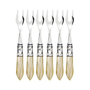 Jogo com 6 Garfos para Petisco Aperitivo Inox Aladim Bugatti