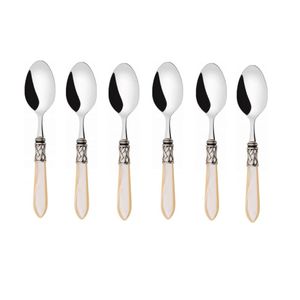 Colher para Café 13cm Inox 6 peças Pérola Aladim Bugatti