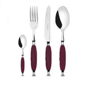 Kit Garfo Faca Colher de Sopa e Café 8 Pçs Country Bugatti