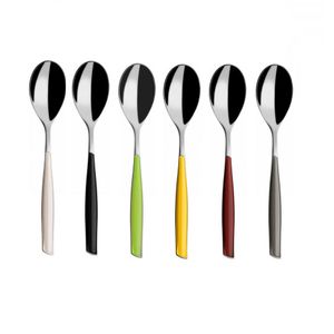 Conjunto 6 Colheres Sopa Mesa Posta Colorido Glamour Bugatti