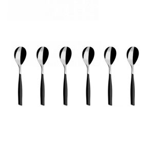 Colher para Café 13cm Inox 6 peças Preto Glamour Bugatti