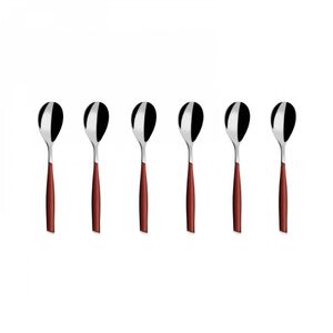 Colher para Café 6 peças 15cm Marsala Glamour Inox Bugatti