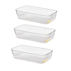Kit 3 Suportes para Geladeira 30x16cm Acrílico com Alça
