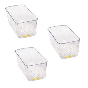 Kit 3 Suportes para Geladeira 30x16cm Acrílico Organizador