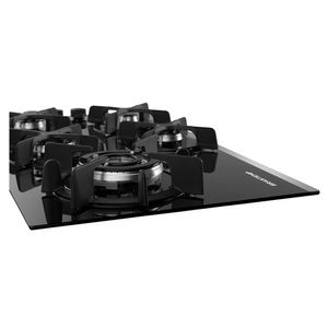 Cooktop a Gás Brastemp Eclipse Collection em Vidro com 05 Bocas, Painel Mecânico Black Inox - BDD86AP