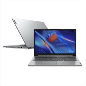 Notebook Lenovo IdeaPad 1i i3-1215U 4GB 128GB SSD Intel UHD Linux 15.6" 82VYS01100 Cloud Grey