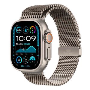 Apple Watch Ultra 2 (GPS + Cellular 49mm) Caixa Natural de Titânio com Pulseira Milanês de Titânio Natural - G