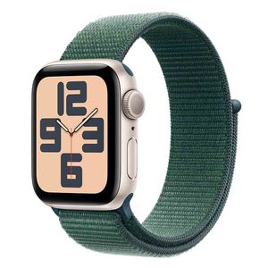 Apple Watch SE (GPS, 40 mm) Caixa de Alumínio Estelar Pulseira Loop Esportiva Verde-Lago