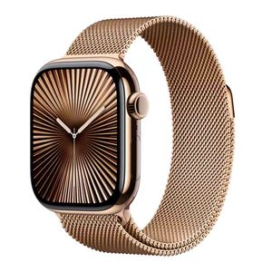 Apple Watch Series 10 (GPS + Cellular 46 mm) Caixa de Alumínio Ouro Rosa, Pulseira Loop Esportiva Ameixa