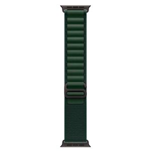 Pulseira Loop Alpina para Apple Watch 49 mm em Titânio e Fluorelastômero Verde-escura P - MYPQ3AM/A