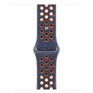 Pulseira Esportiva Nike para Apple Watch 46 mm em m Alumínio e Fluorelastômero Chama Azul P/M - MYLA3AM/A