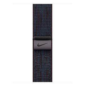 Pulseira Loop Esportiva Nike para Apple Watch 42 mm em 68% de Trama de Nylon Preta e Azul - MYJA3AM/A